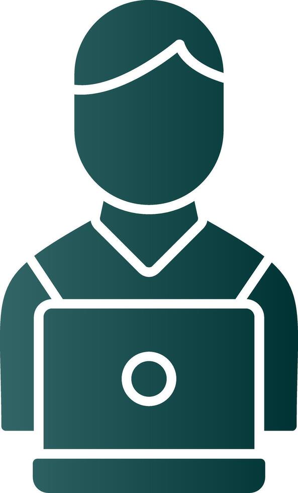 Working Glyph Gradient Icon vector