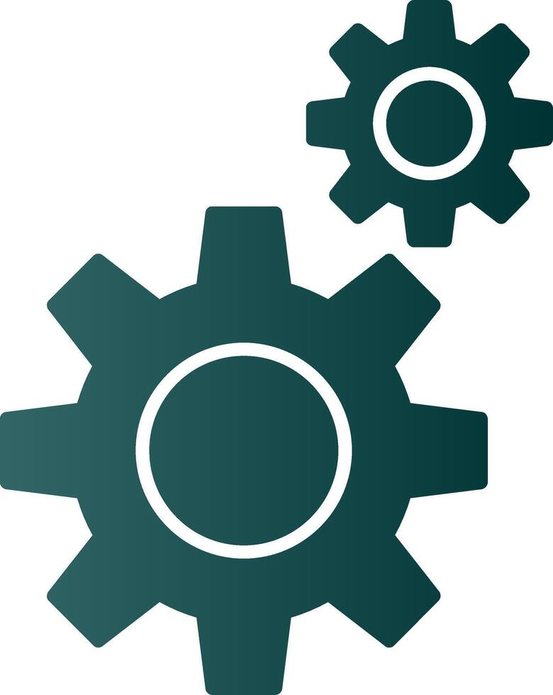 Gears Glyph Gradient Icon vector