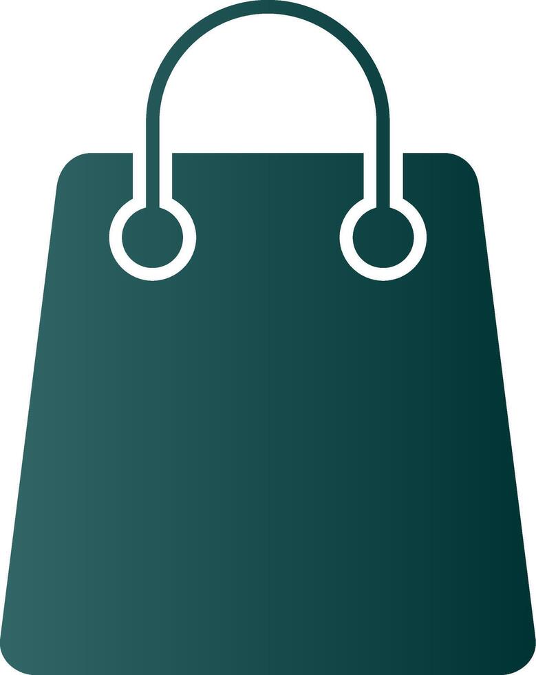 icono de gradiente de glifo de bolsa de compras vector