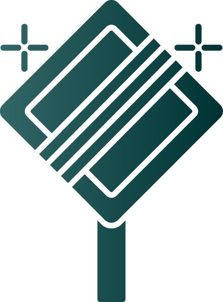 End Of Priority Glyph Gradient Icon vector