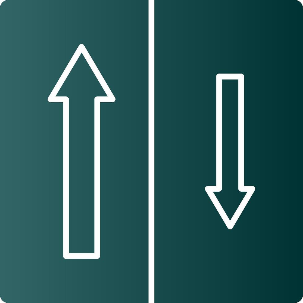 Priority Oncomming Glyph Gradient Icon vector