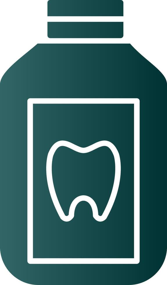 Mouthwash Glyph Gradient Icon vector