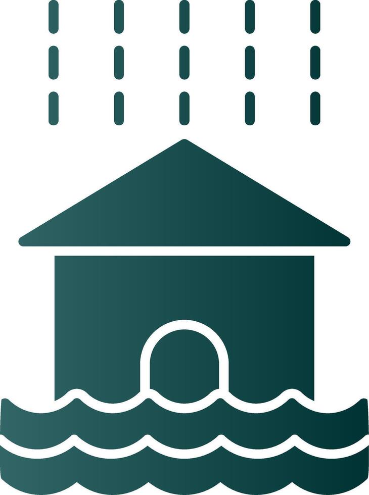 Flood Glyph Gradient Icon vector