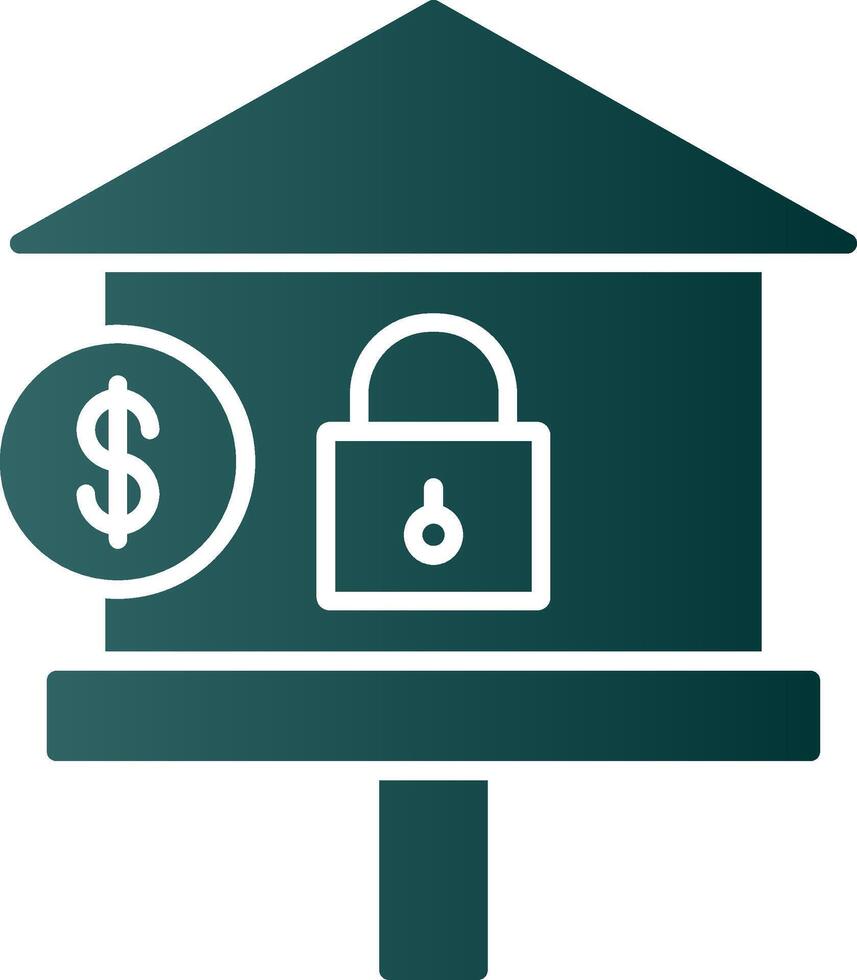 Eviction Glyph Gradient Icon vector