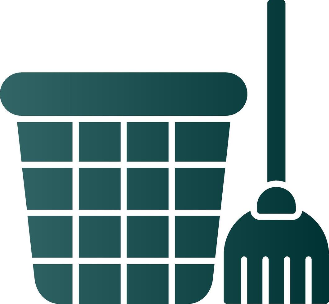 Mop Glyph Gradient Icon vector