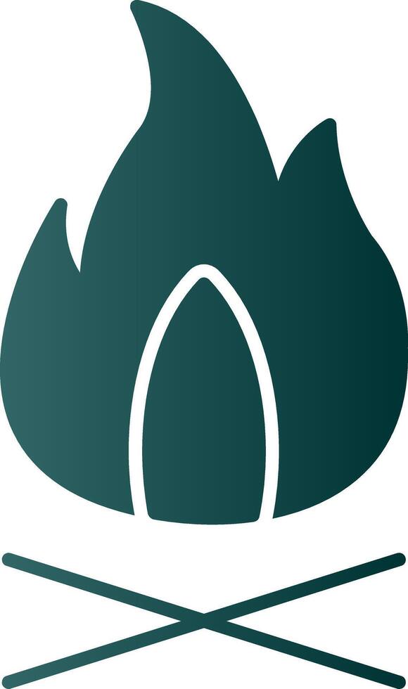 Fire Glyph Gradient Icon vector