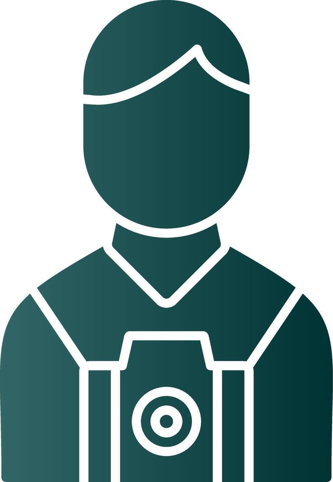 Camera Man Glyph Gradient Icon vector