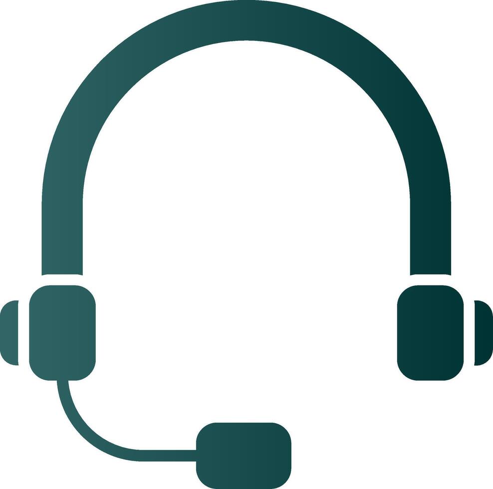 Headset Glyph Gradient Icon vector