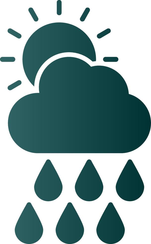 Forecast Glyph Gradient Icon vector