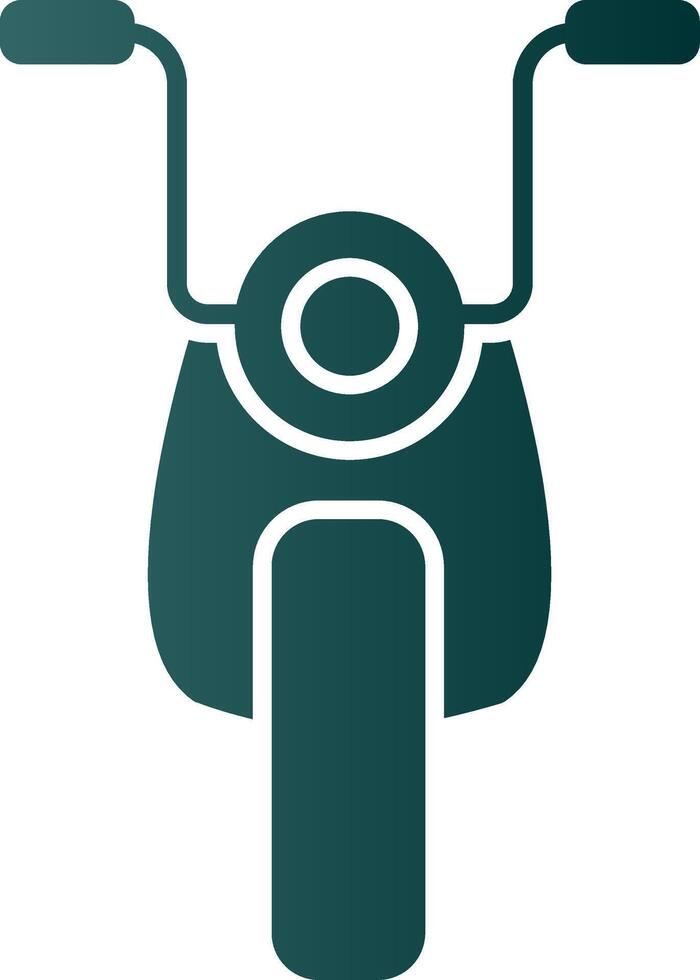 Motorcycle Glyph Gradient Icon vector