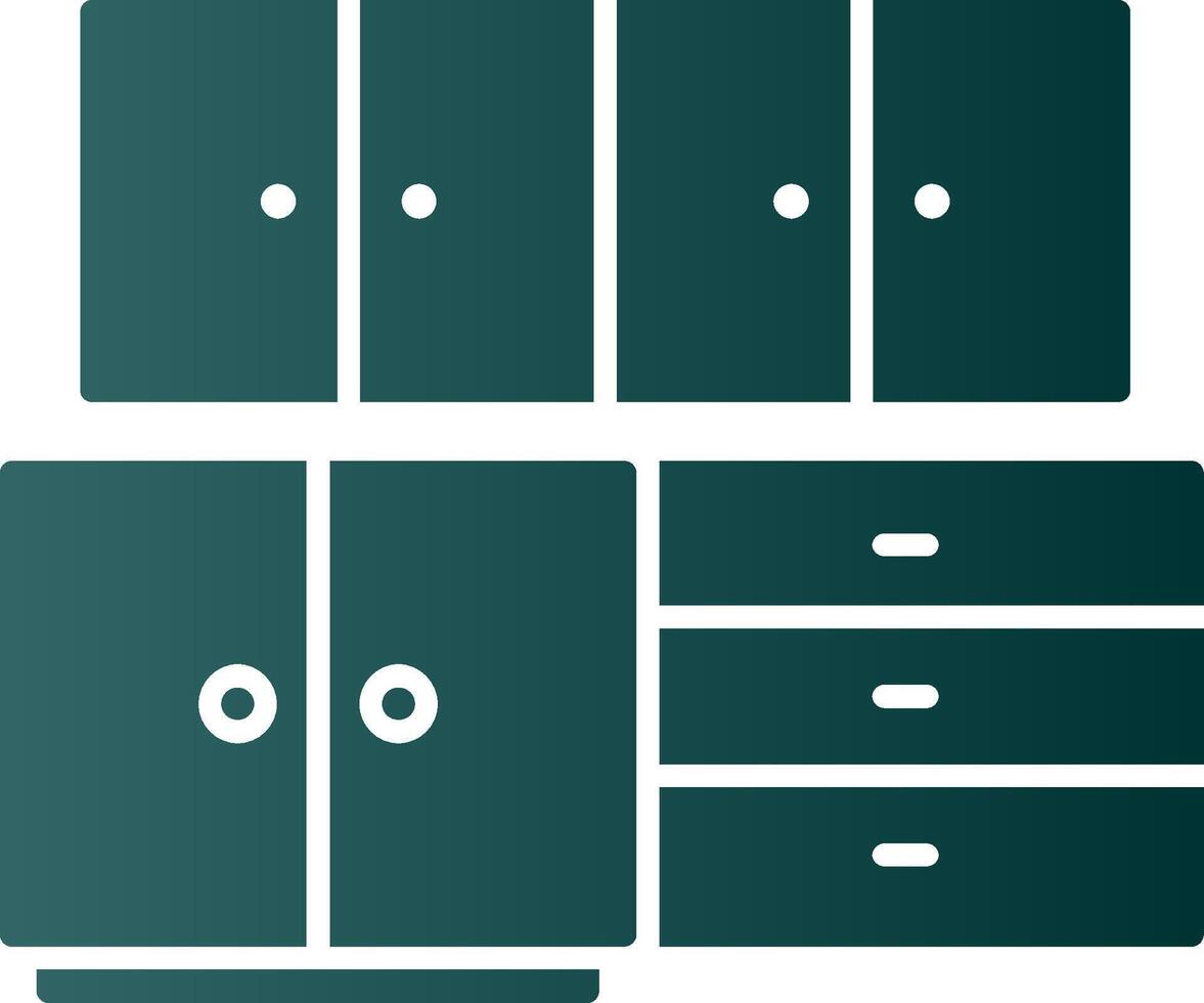 Kitchen Cabinet Glyph Gradient Icon vector