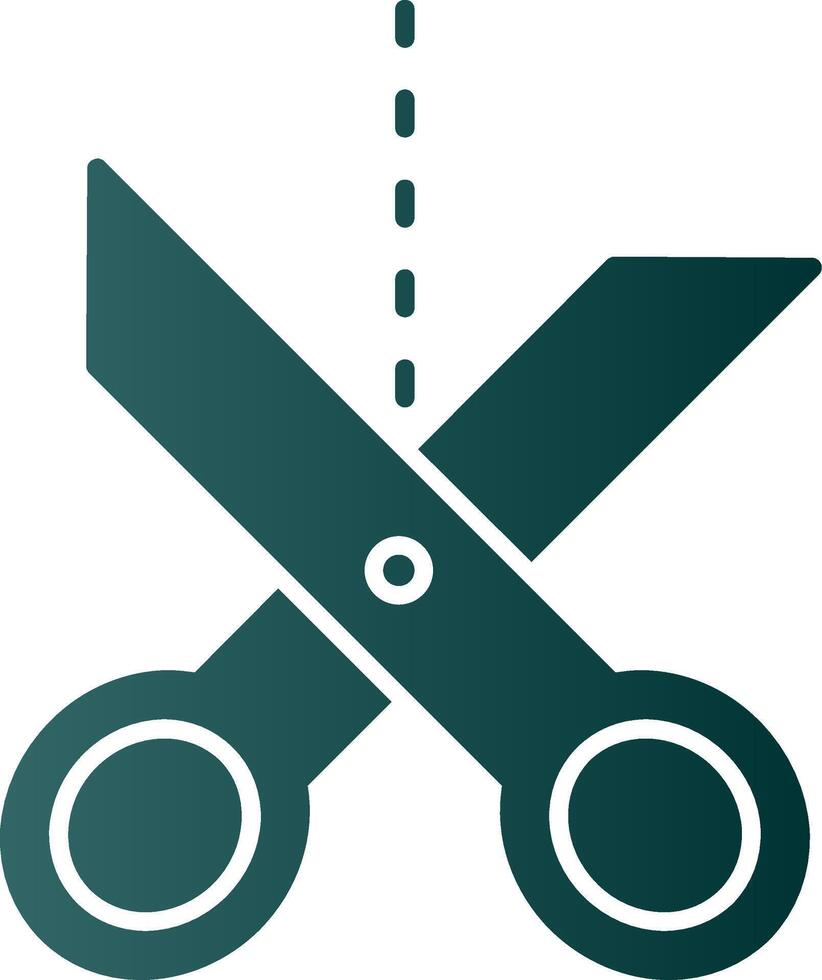 Scissor Glyph Gradient Icon vector