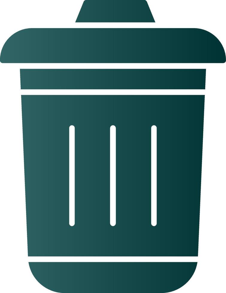 Dustbin Glyph Gradient Icon vector