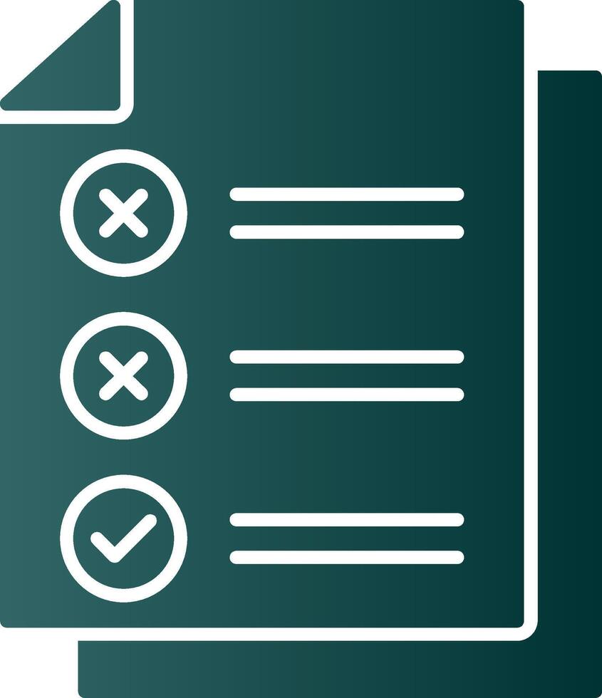 Check List Glyph Gradient Icon vector