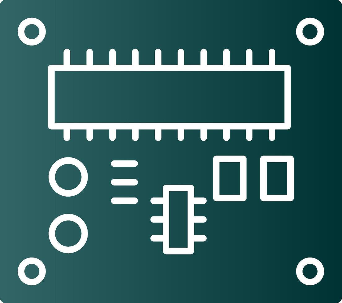 Pcb Board Glyph Gradient Icon vector