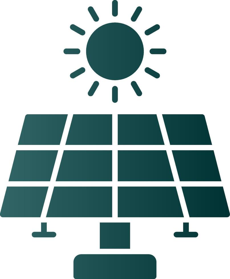 Solar Energy Glyph Gradient Icon vector