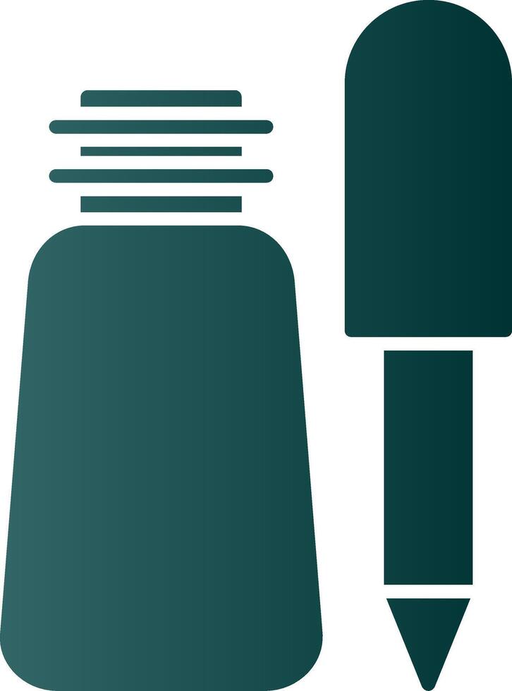 Eyeliner Glyph Gradient Icon vector
