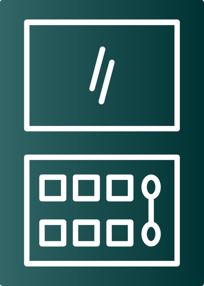 Makeup Kit Glyph Gradient Icon vector