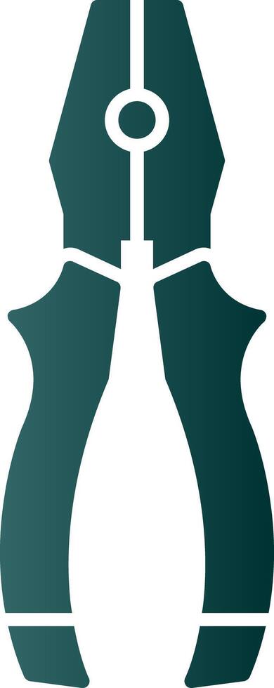 Pliers Glyph Gradient Icon vector