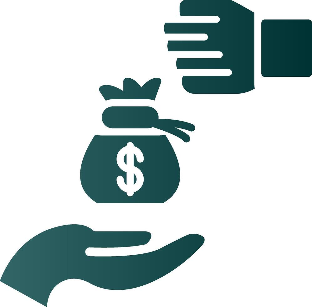Bribery Glyph Gradient Icon vector