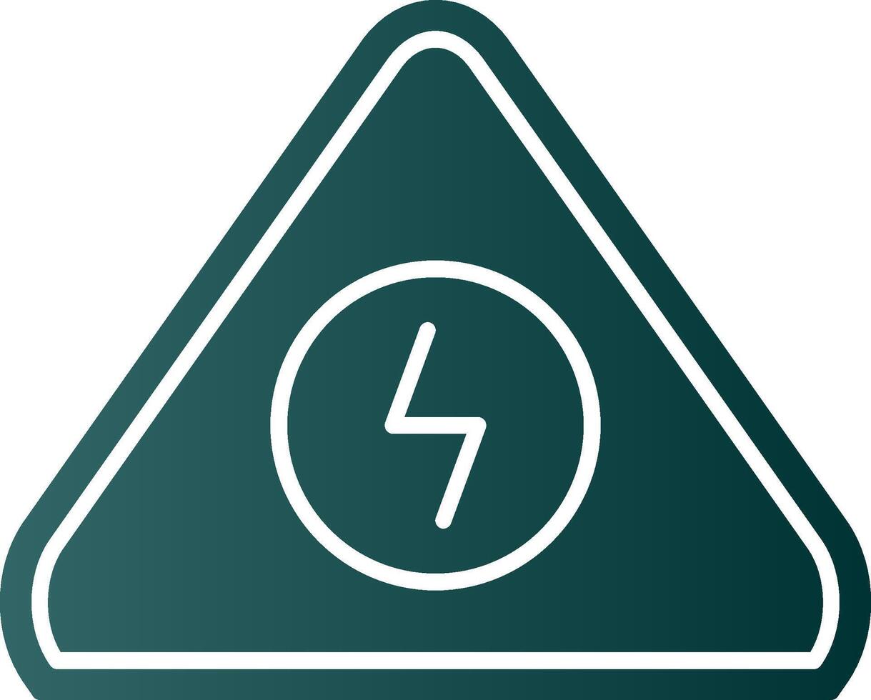 Electrical Danger Sign Glyph Gradient Icon vector