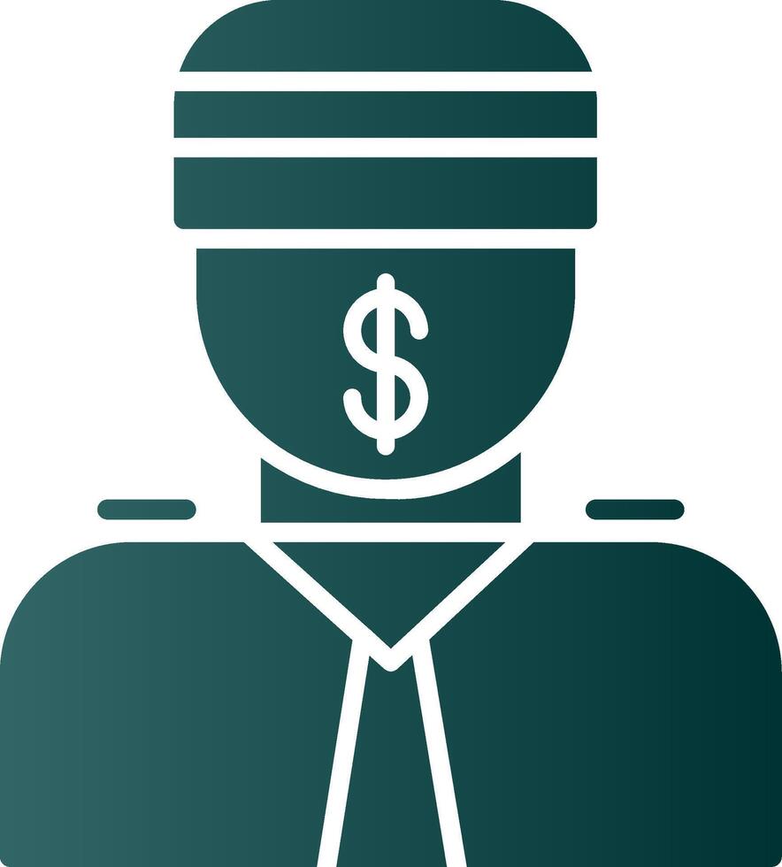 Bribe Glyph Gradient Icon vector