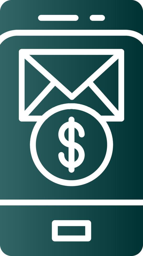 Blackmail Glyph Gradient Icon vector