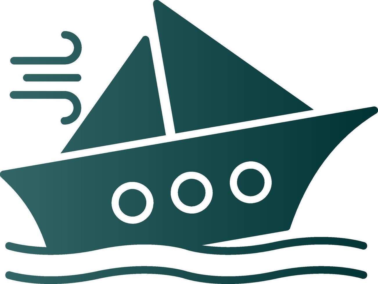 Shipwreck Glyph Gradient Icon vector