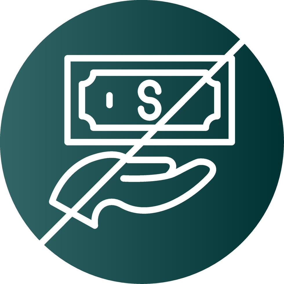 Stop Corruption Glyph Gradient Icon vector
