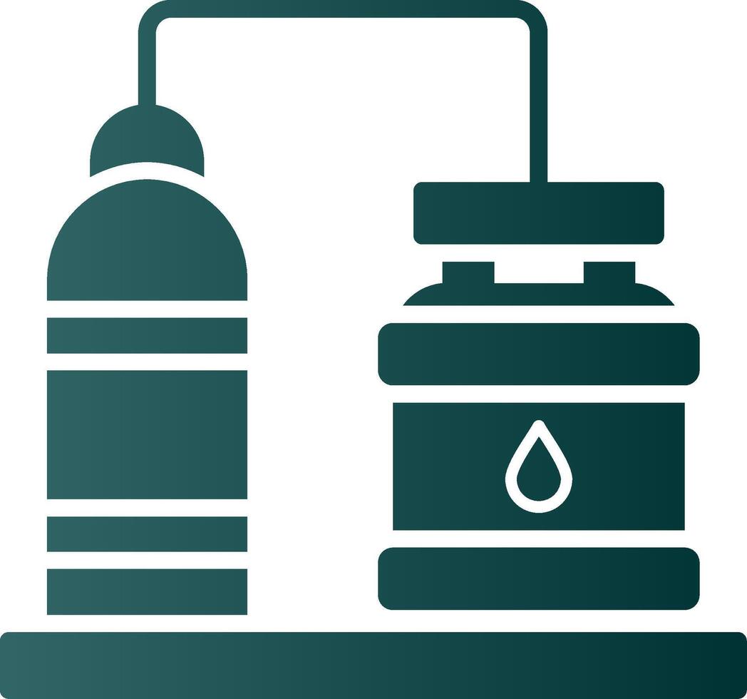 Oil Refinery Glyph Gradient Icon vector