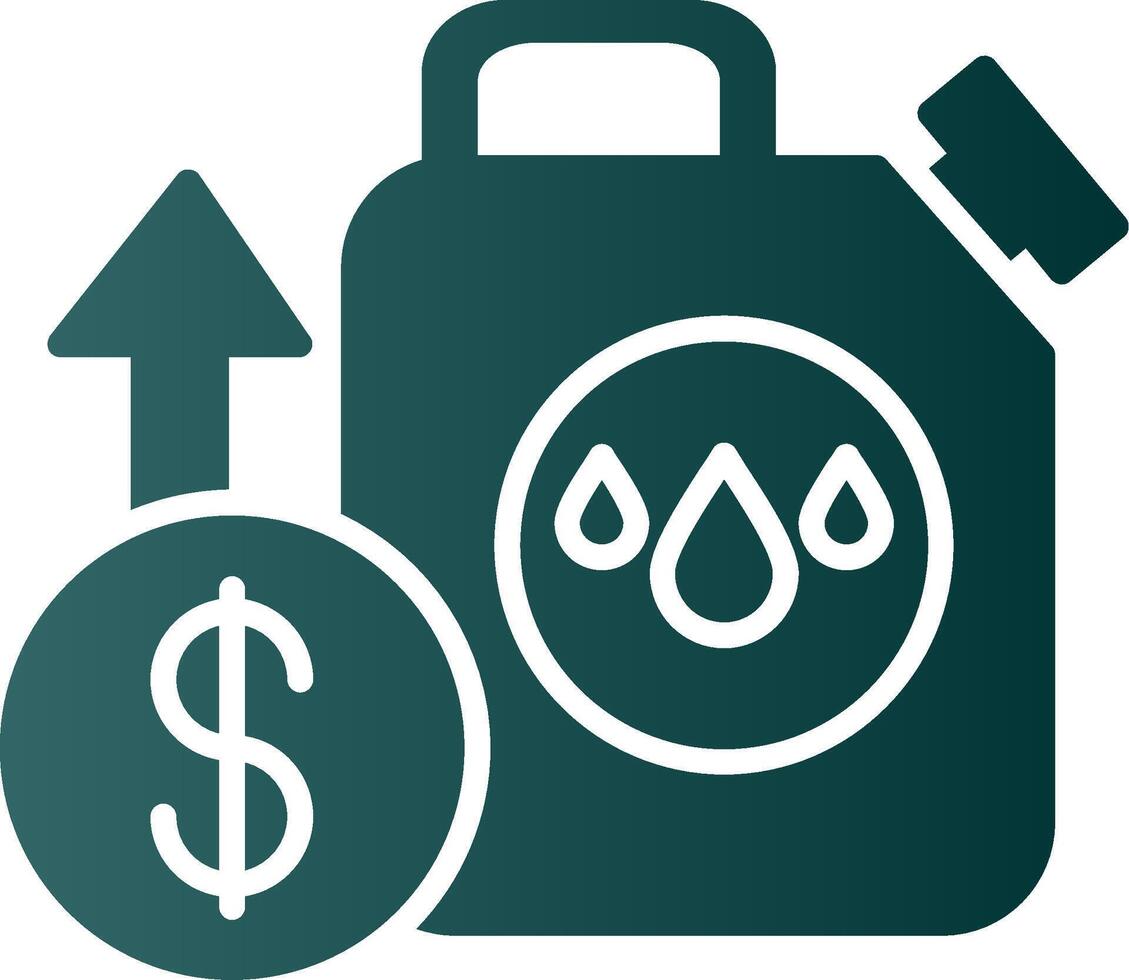 Oil Price Glyph Gradient Icon vector