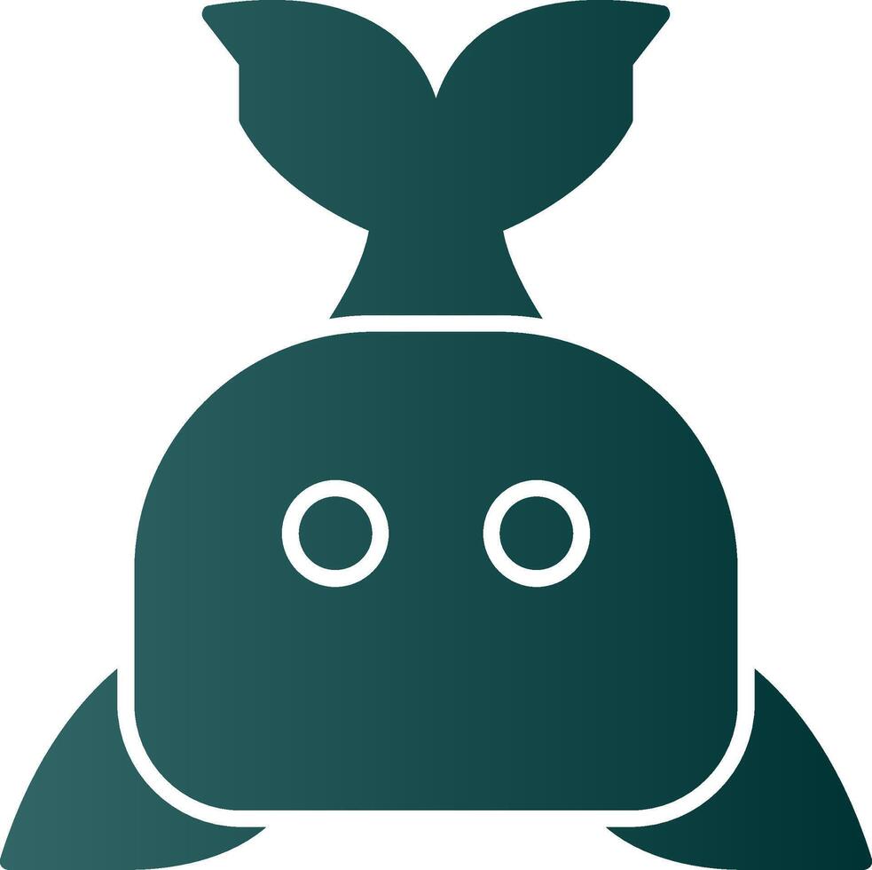 Whale Glyph Gradient Icon vector