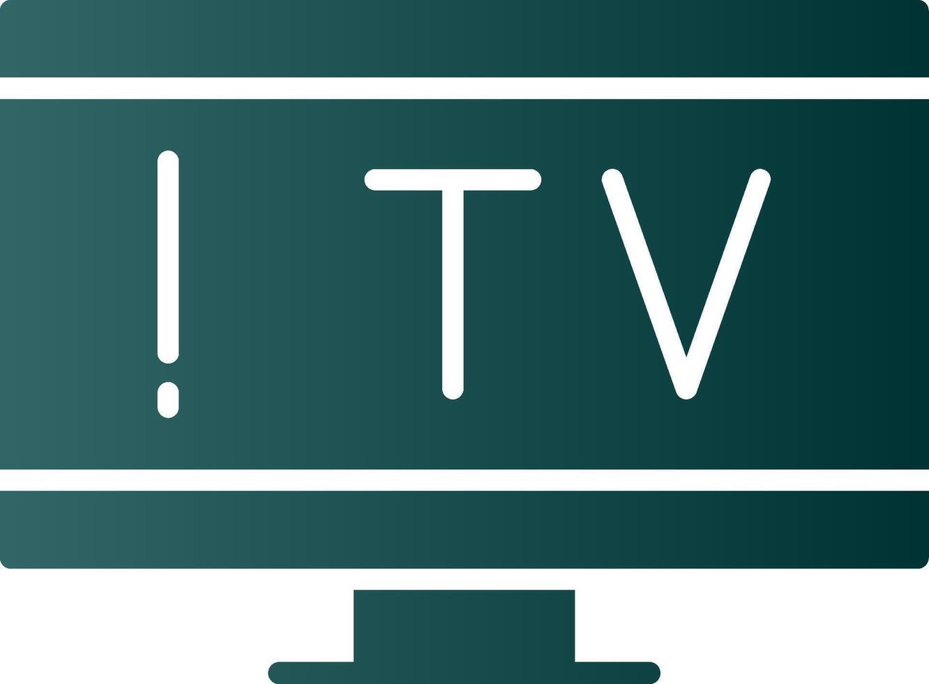Tv Glyph Gradient Icon vector