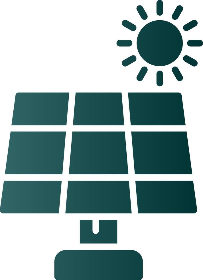 Solar Panel Glyph Gradient Icon vector