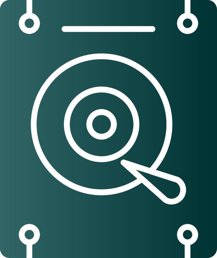 Hard Disk Glyph Gradient Icon vector