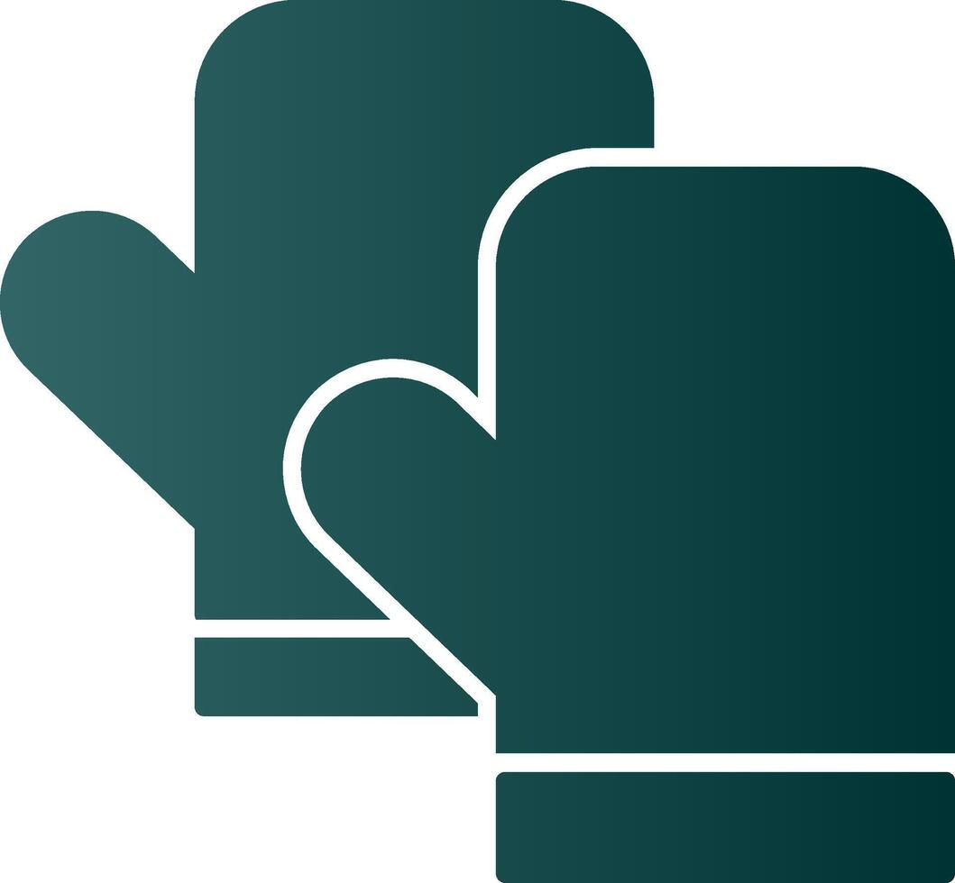 Kitchen Gloves Glyph Gradient Icon vector