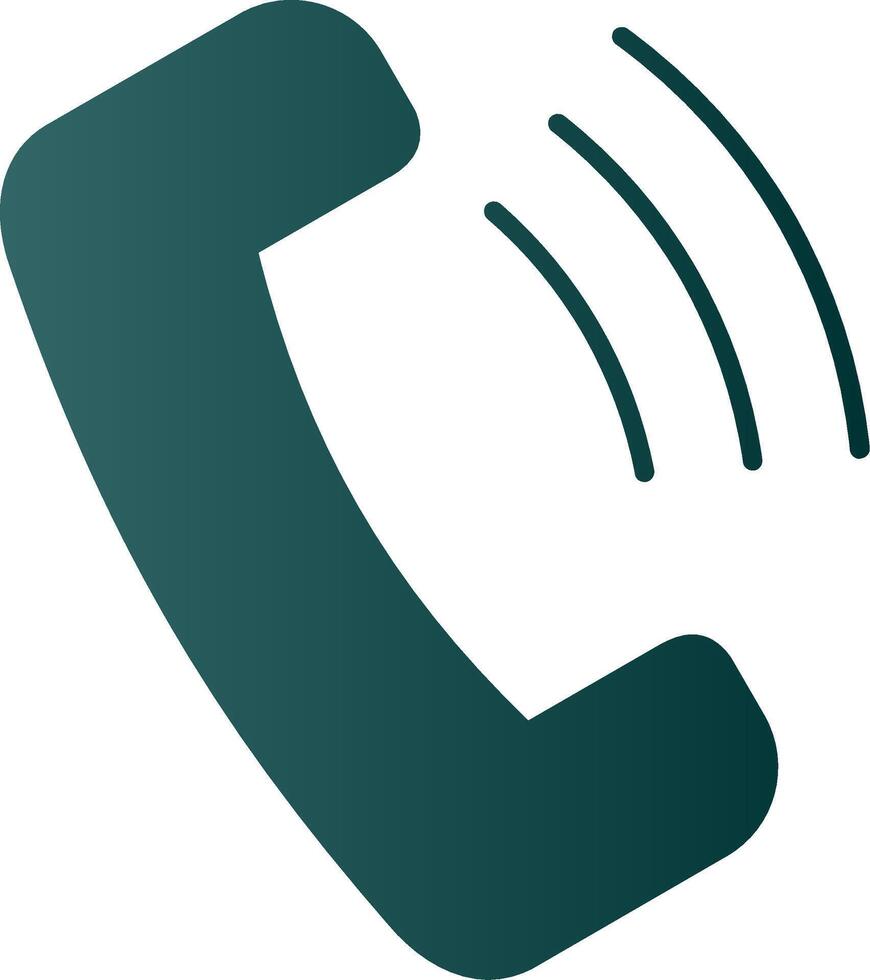 Phone Call Glyph Gradient Icon vector