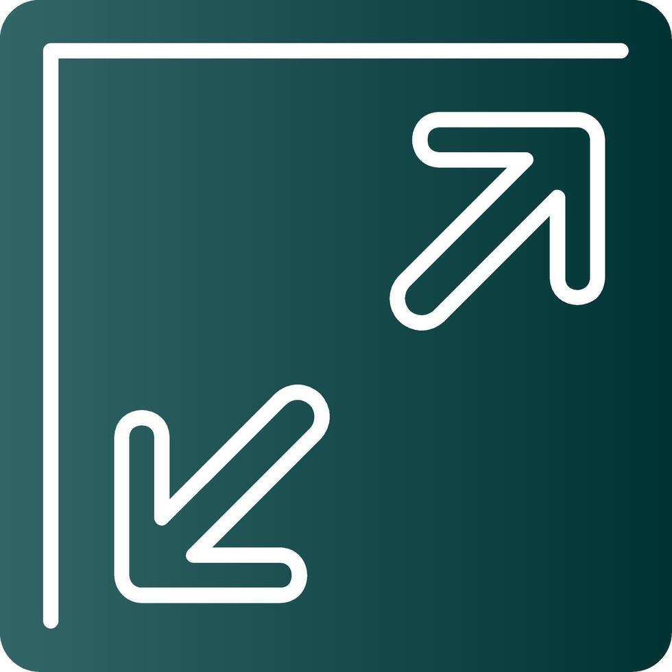 Resize Glyph Gradient Icon vector