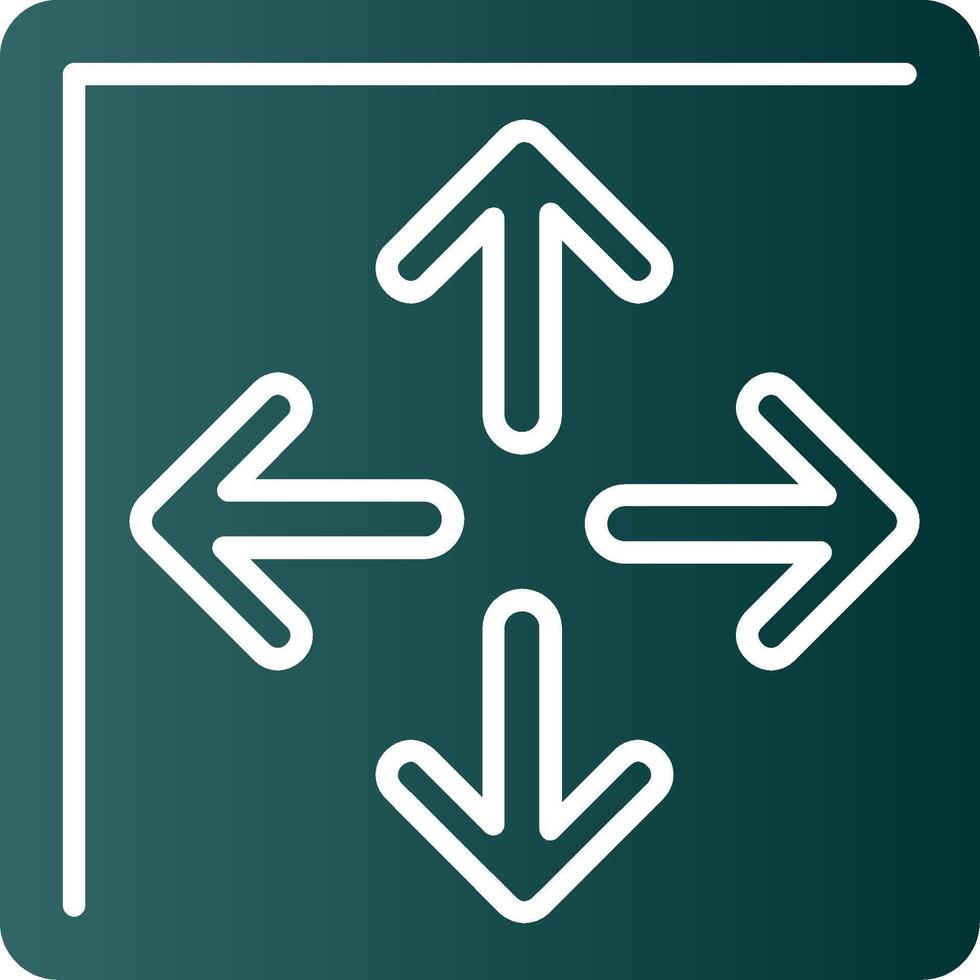 Maximize Glyph Gradient Icon vector