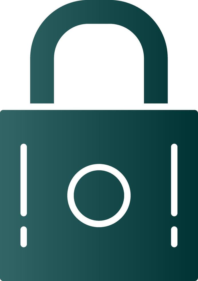 Padlock Glyph Gradient Icon vector