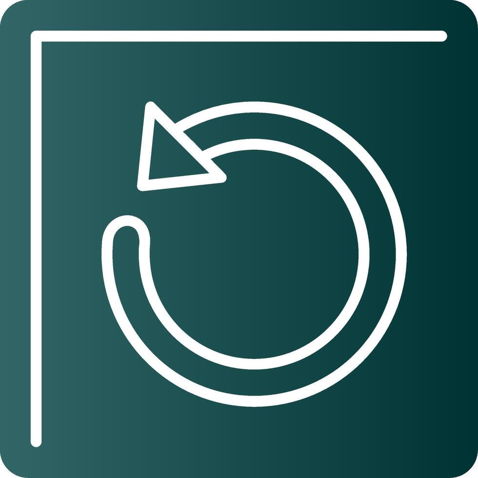 Undo Glyph Gradient Icon vector