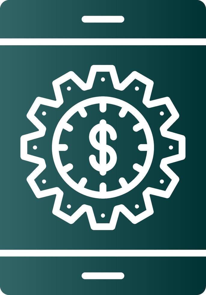 Online Business Glyph Gradient Icon vector
