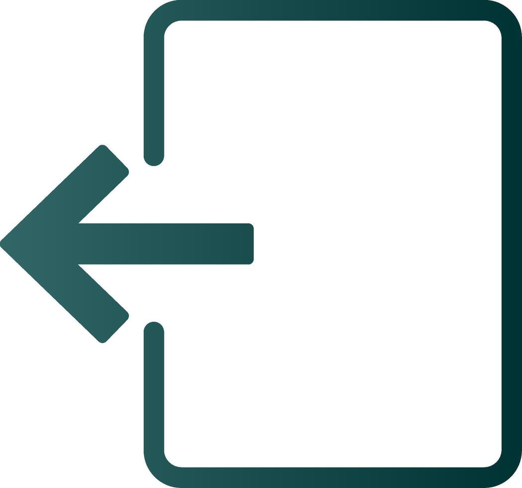 Exit Door Glyph Gradient Icon vector