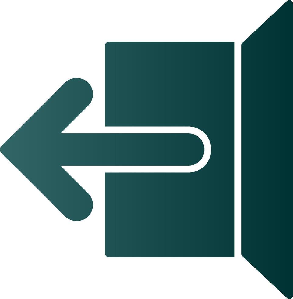 Logout Glyph Gradient Icon vector