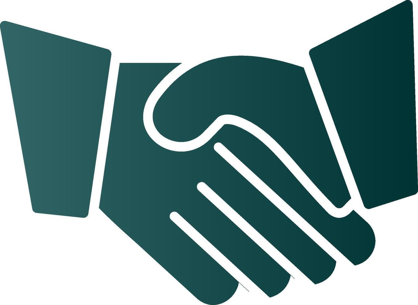 Hand Shaking Glyph Gradient Icon vector