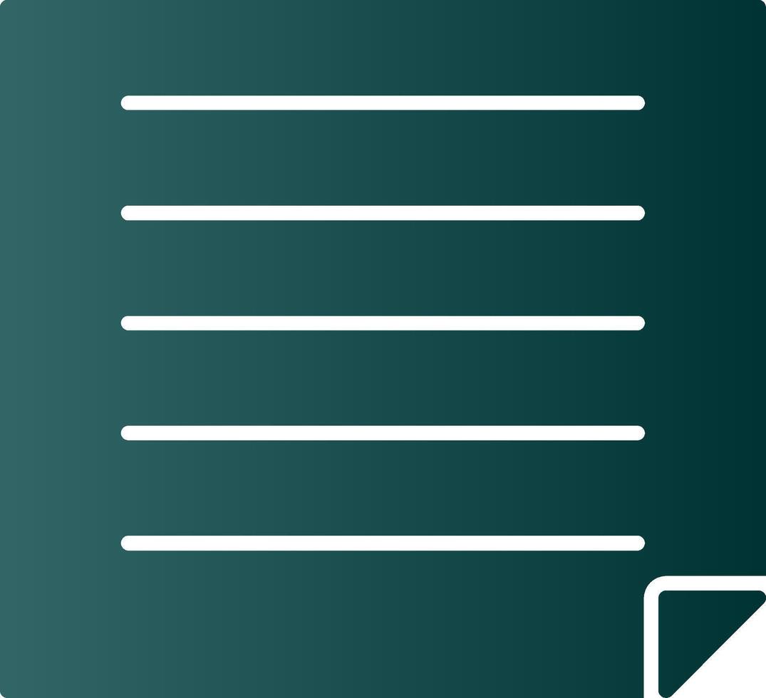 Post It Glyph Gradient Icon vector