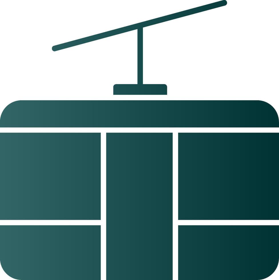 Cableway Glyph Gradient Icon vector