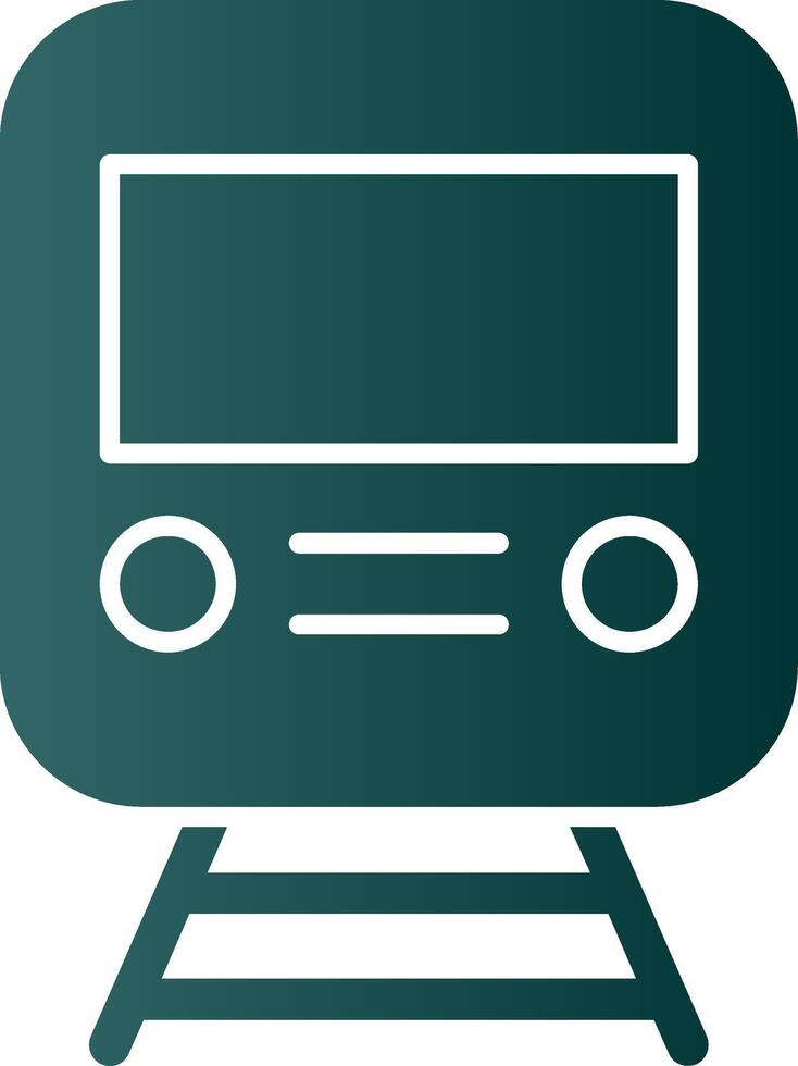 Rail Glyph Gradient Icon vector