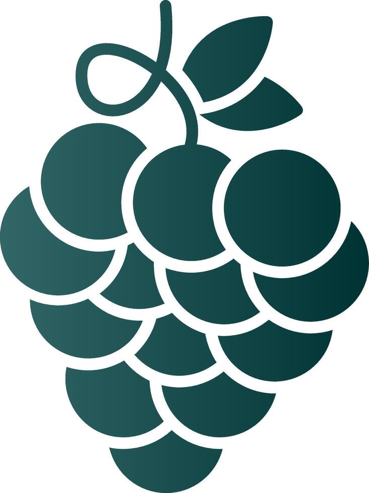Zinfandel Grapes Glyph Gradient Icon vector