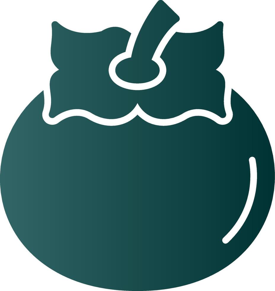 Persimmon Glyph Gradient Icon vector